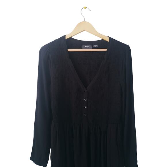 Maeve By Anthropologie Masse Midi Dress Black Size Medium - Picture 2 of 10
